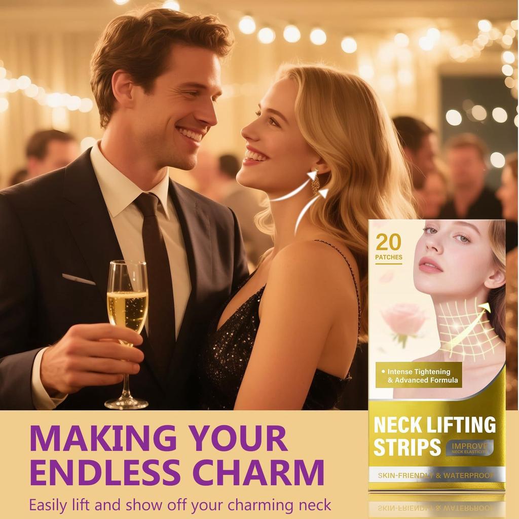 The Neck Lifting Tape Is A Reusable Neck Crease Tape With High Elasticity For Double Chins.