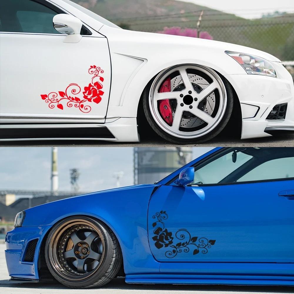 Car Flowers Graphics Stickers Decals Auto Both Body Wrap Vinyl Film Cover Automobiles Decoration Vehicles Tuning Accessories