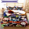 3pcs Custom Name My Hero Academia Bedding Set Duvet Cover Closure Includes 1 Duvet Cover & 2 Pillowcases, Soft and Comfortable for All Seasons.