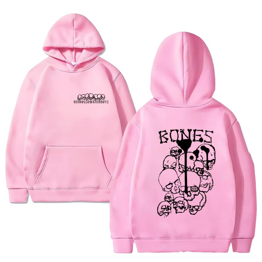 Hot Sale 90s Hip Hop Skull Print Hoodie 2024 Men Women Vintage Y2k Casual Streetwear Unisex Black Fleece Long Sleeve Sweatshirt