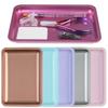 Nail Art Cosmetic Storage Tray Stainless Steel False Nails Dish New Manicure Plate