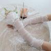 Elegant Bows Arm Sleeves Women Lace Fingerless Gloves Cosplay Costume Accessories for Women and Girls