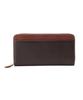 Antique Leather Long Wallet with Dark Brown 07001531 Men's Zip-Around Closure, (543)