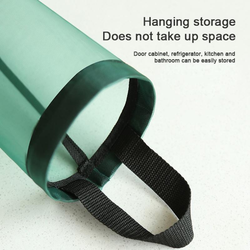 Mesh Hanging Storage Dispensers Foldable Breathable Washable Hanging Mesh Garbage Bag Organizer for Kitchen Plastic Bag Storage