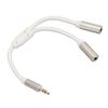 20cm/7.87in Headphone Splitter 3.5mm 1 Male to 2 Female Dual Output Aux Cord  for PC