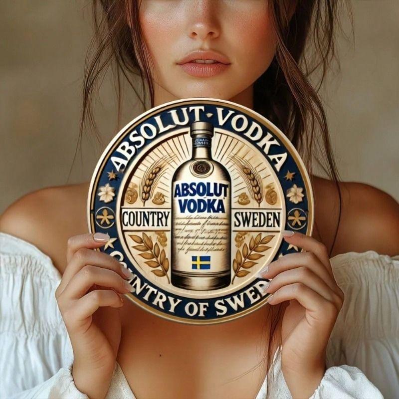 Retro Round Metal Panel for Living Room Bedroom Garage