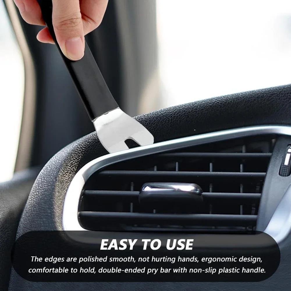 6Pcs Portable Auto Door Clip Trim Removal Tools Kits Car Dashboard Audio Radio Panel Repair Metal Removal Pry Disassembly Tool