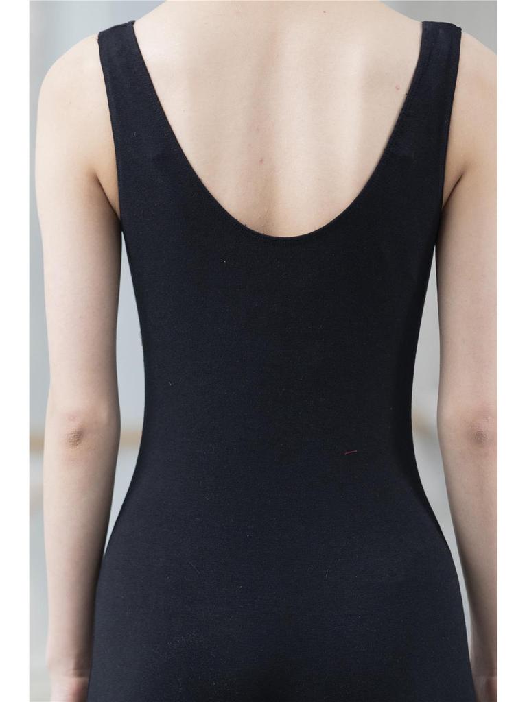 Women's Ballet Dance Leotard with Footed Tights - Gymnastics Vest for Practice and Performance
