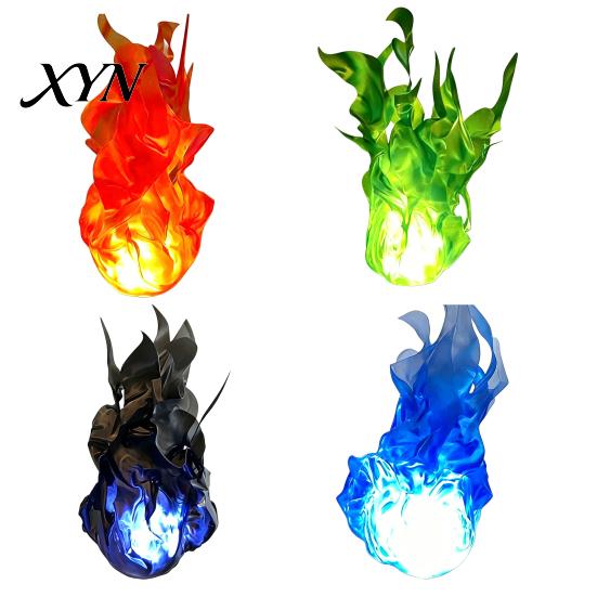 Portable Flame Stage Prop Floating Fireball Prop, LED Glowing Halloween Handheld for Cosplay, Visual Effect Accessory Battery Powered Light