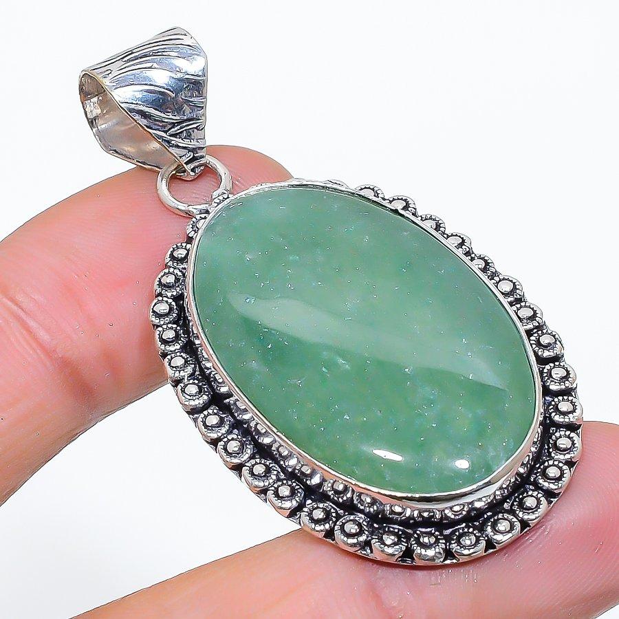 

Indian Moss Agate Gemstone 925 Sterling Silver Jewelry Pendant 2.13 SU-10740