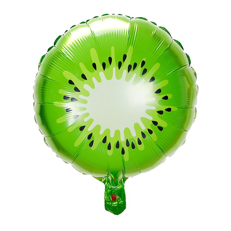 5Pcs 18Inch Fruit Watermelon Strawberry Orange Fruit Aluminum Foil Balloon Round Children'S First Birthday Party Decoration Toys
