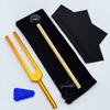Gold 432HZ Aluminum Alloy Colored Tuning Fork with Triangle Shape.