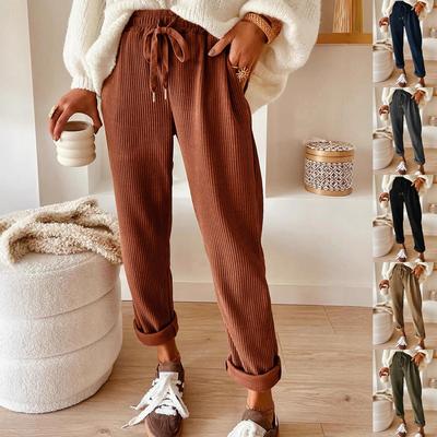 2025 Women's New Casual Pants Fashionable Solid Color Wide Leg Pants Women's Pants