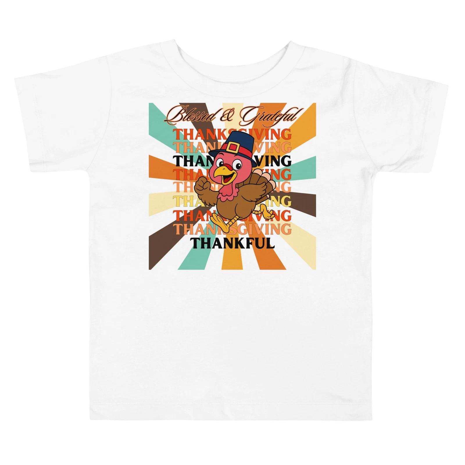Blessed, Grateful and Thankful Toddler Short Sleeve Tee 110