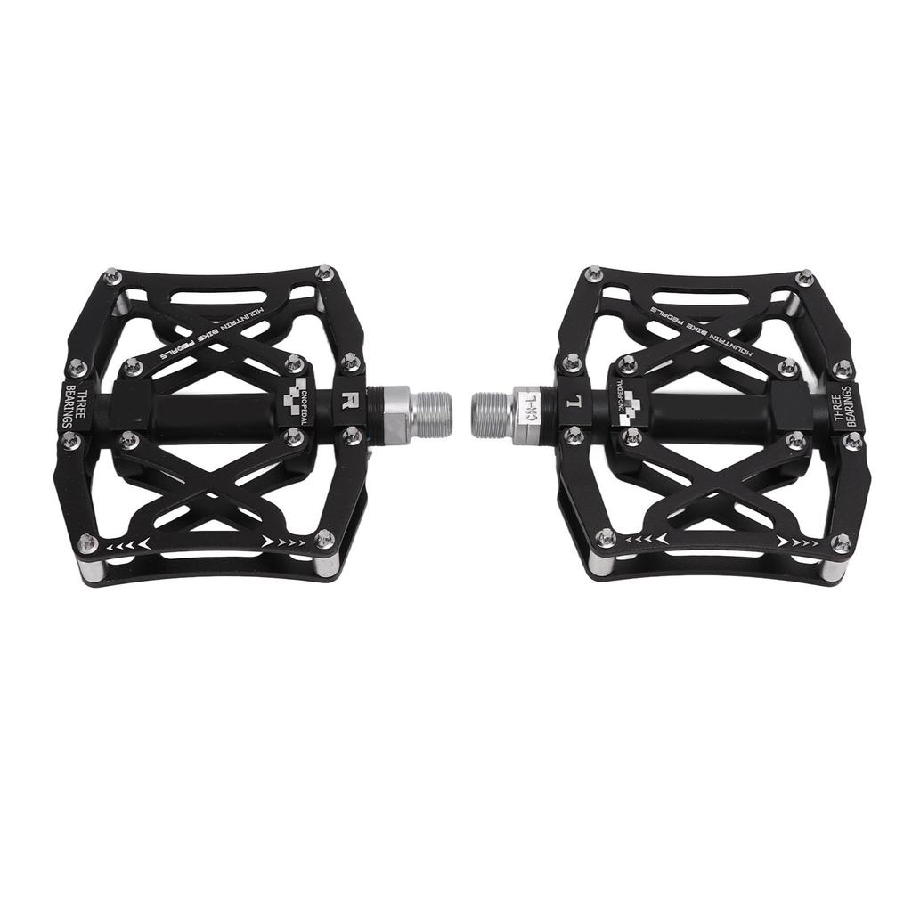 Bicycle Pedals Bike Aluminum Alloy Pedal CNC Machining with Bearing for Mountain Road Bike Black
