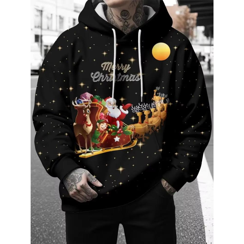 Simple Comfortable Men's Hooded Sweatshirt Casual Loose Hoodies Sweatshirts Men’s