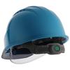 Sumibe Techno Plastics Helmet KKC3 Series with Ventilation Transparent Shield Styrofoam Liner Holes, Visor, Face, KKC3S-B-BL-S