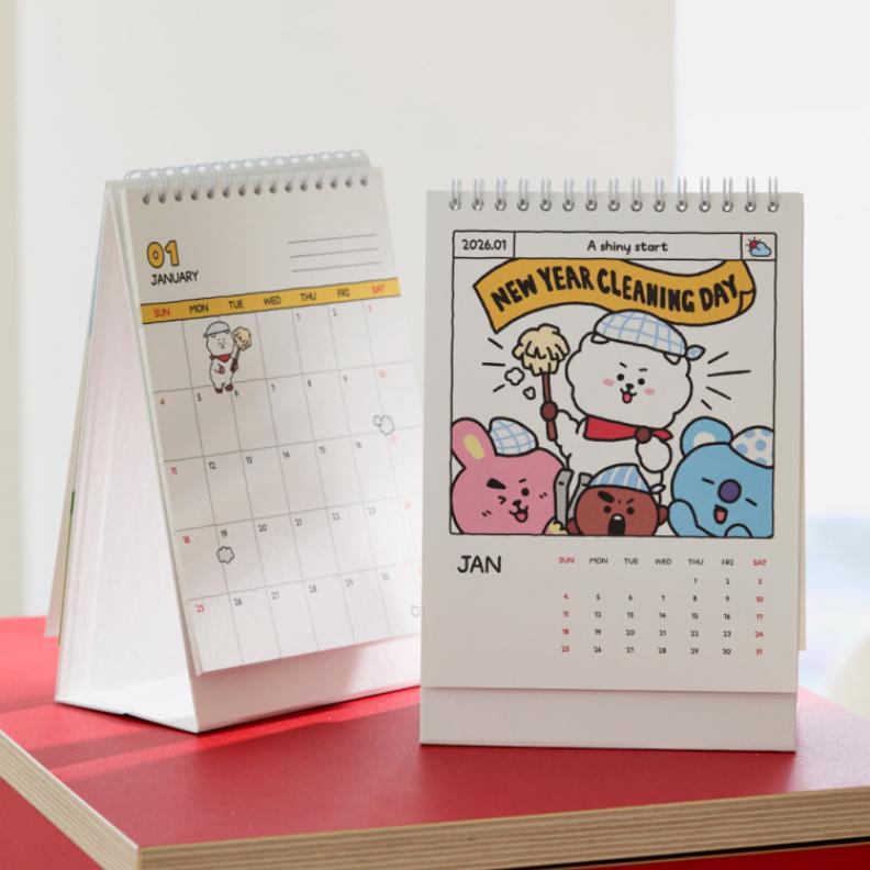 BT21 2026 Desk Calendar