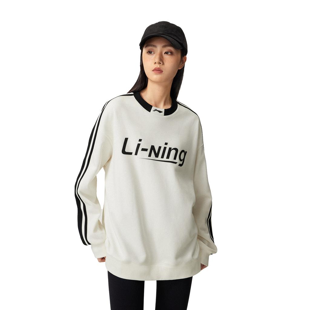 Li Ning Sports Fashion Collection Sweatshirt Unisex Ivory AWDUB71-2