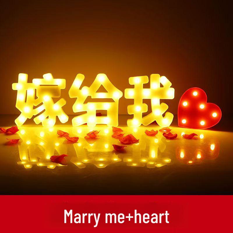 "Romantic LED Letter Lights: Perfect for Proposals, Birthday Decorations, and Event Styling"