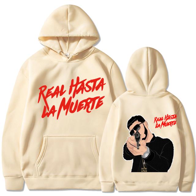 Nová hip-hop Unisex a dámská ležérní teplá sportovní mikina s kapucí Real Hasta La Muerte ležérní sportovní oblečení Unisex a dámské anime pulovry