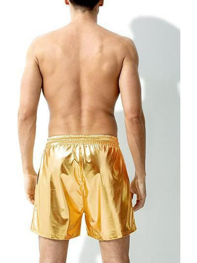 Men's Cross-border Patent Leather Beach Shorts: Casual Three-Color Design