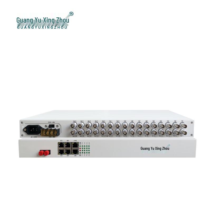 16E1 PDH Fiber Optic Transceiver with 4 Gigabit Ethernet Ports