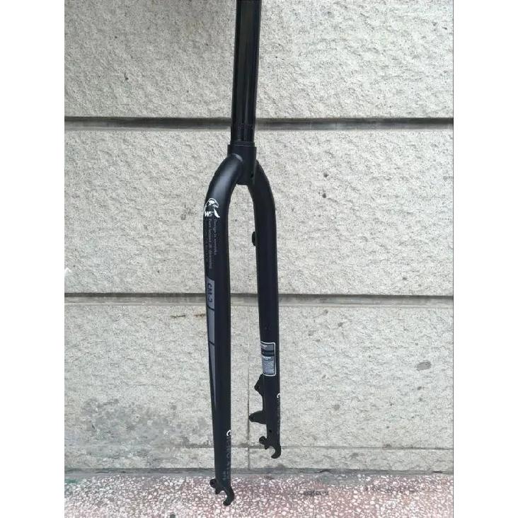 Kro DR Cly Steel Hard Fork 26 Inch Titanium Color Brued Mountain Bike Fork Durable Metal Mountain Bike Parts