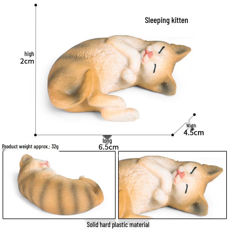 Realistic Exotic Orange Tabby Cat Heart Model Ornament
