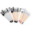 7/9Pcs Portable Painting Brushes Set Wooden Handle Watercolor Drawing Brushes Kits  Drawing Tool