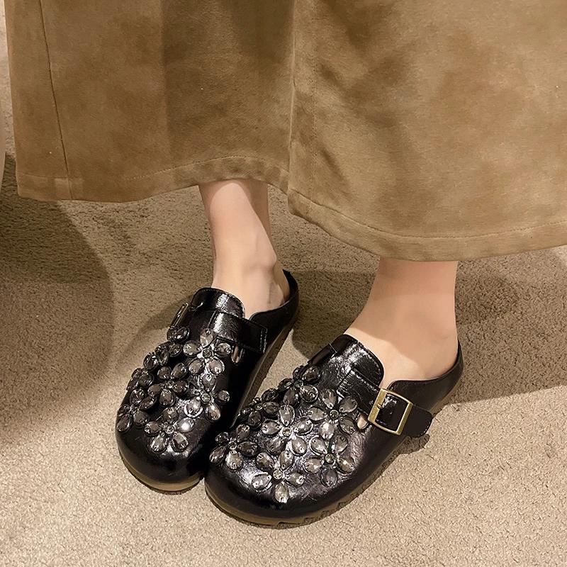 Flats Shoes Women Fashion New High Quality Light Slip on Causal Round Toe Slippers New Plus Size Flat Slippers Zapatos De Mujer