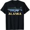 Alaska King Salmon Fishing Vacation Fisherman Orca Whale T-Shirt
