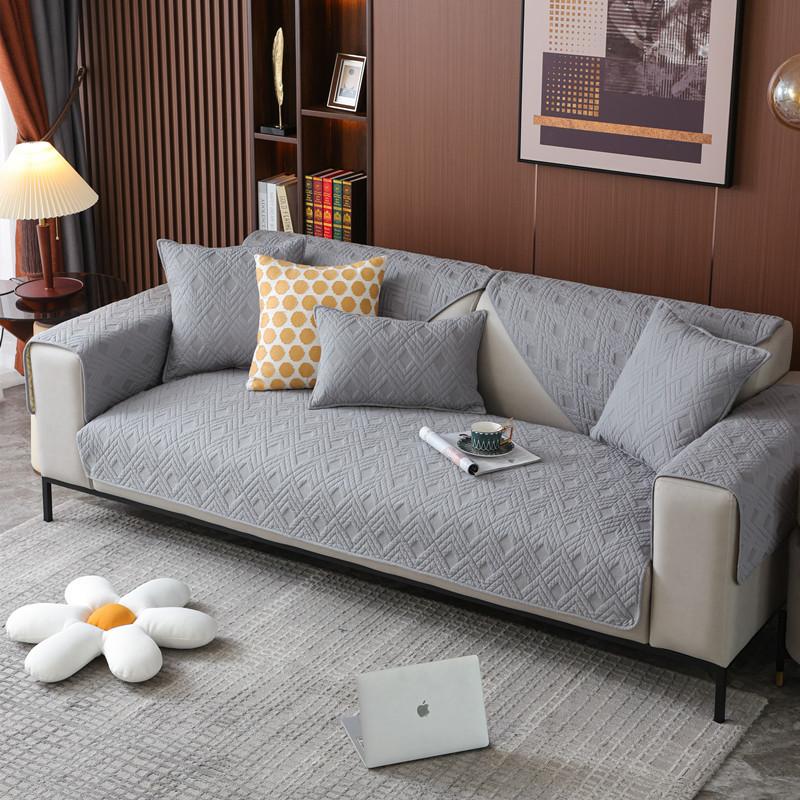Pure Cotton Sofa Cushion, Universal In All Seasons, Non-Slip  Cotton Seat Cushion, Simple Modern Sofa Cover Towel Cover Cloth Seat Cushion