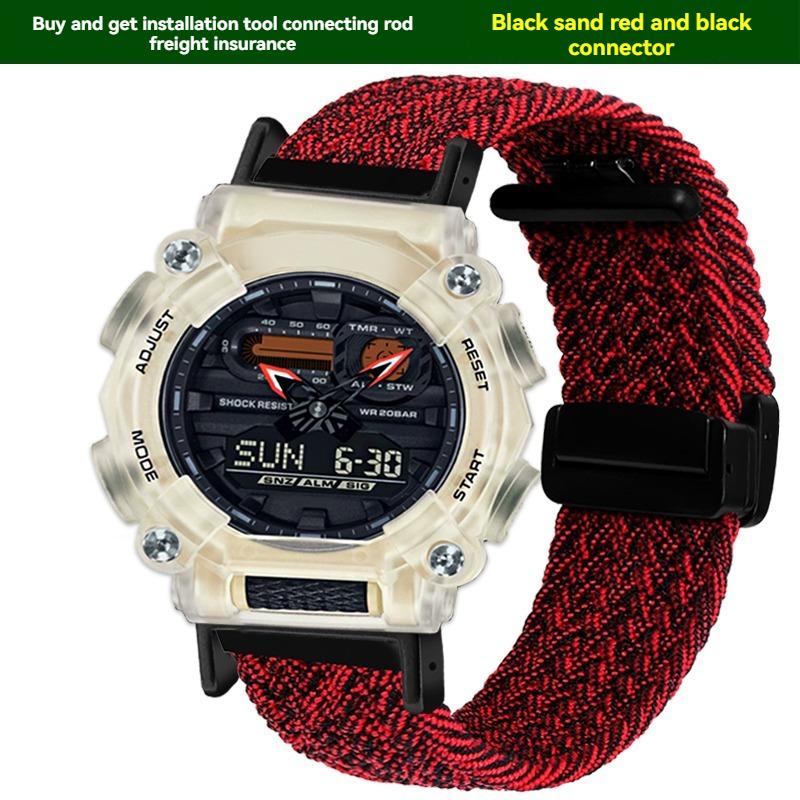for Casio Watch with 16mm Magnetic Outdoor Nylon Strap G-SHOCK GA110 100 120 GA900 GA2100 DW-5600 GW-B5600 GW-M5610 Sports Strap