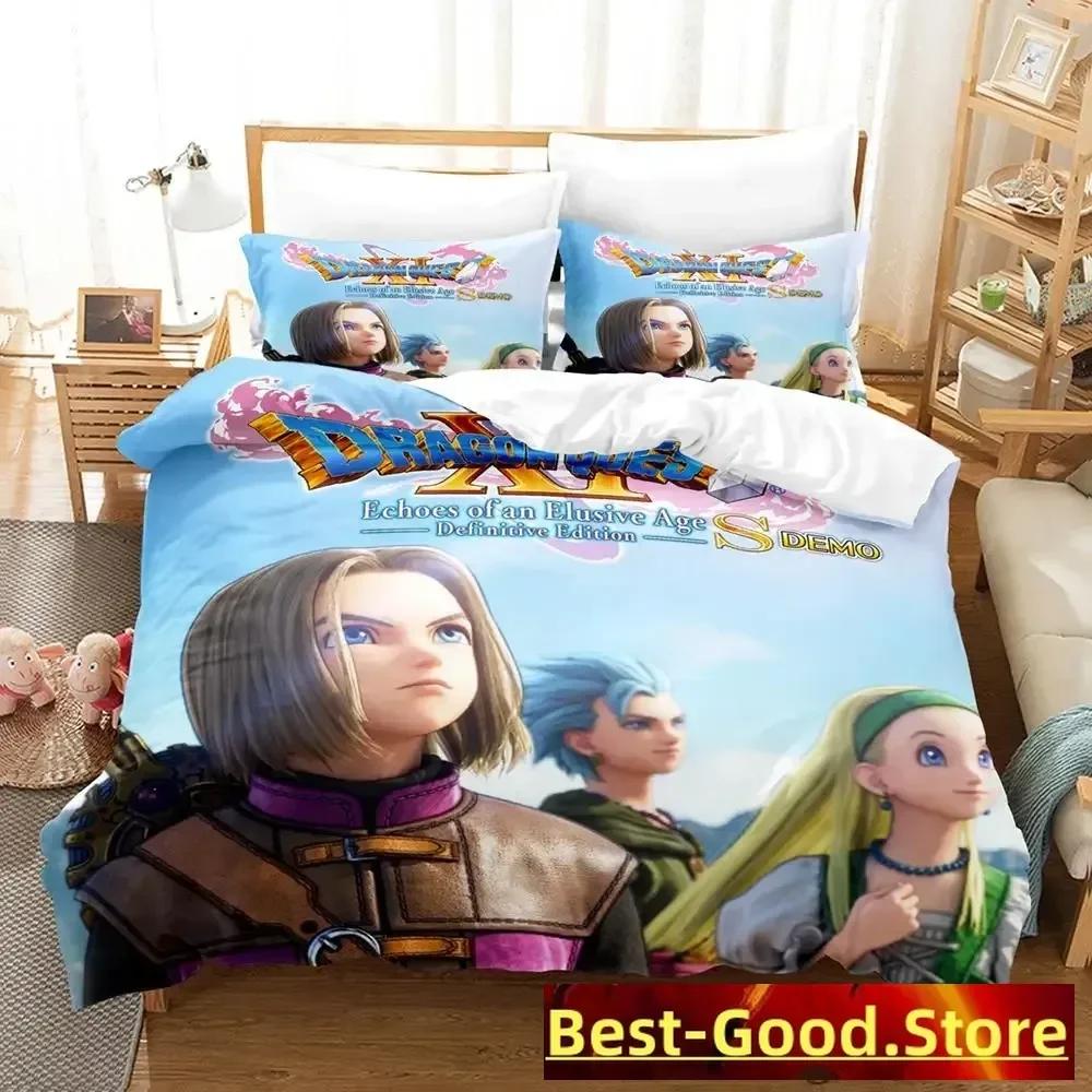 

Comforter Game Dragon Quest Xi Bedding Set Single Twin Full Queen King Size Bed Set Adult Kid Bedroom s Parure De Lit Bed Comforter (quilt)-EU Single(135*200cm)3pcs