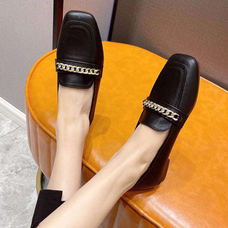 Модные женские туфли на плоской подошве — фото 4