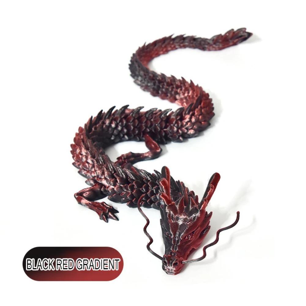 60/90/120/180 cm Enormes Figuritas de Dragón de Impresión 3D para Movilidad Articular, Adornos Creativos de Plantas de Dragón, Decoración de Rocalla para Acuario