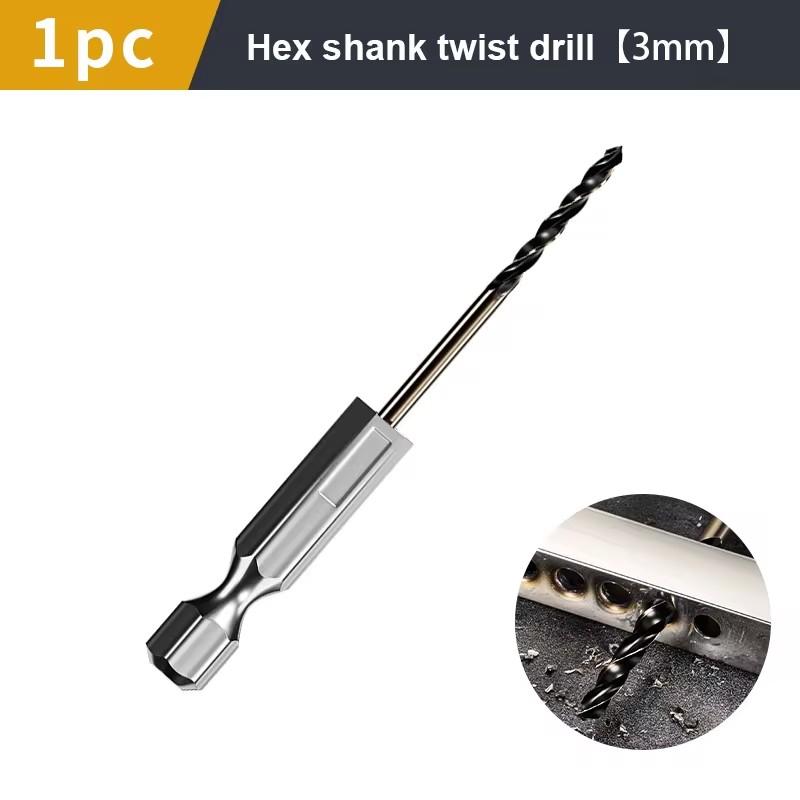1,5-7,5 mm Sexkantsfäste Spiralborr Trä Metall Hålborr Kärnborrverktyg Koboltkarbidspets Plattborr HSS