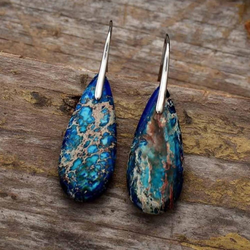 Colorful Droplet Pendant Earrings Teardrop Shape Dangle Earrings Fashion Accessories