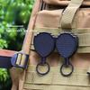 1 Piece High Elasticy Retractable Key Holder for Men Fashion Black Color Durable Keychain Organizer for Keys Office Supplies