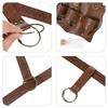 Medieval Alchemist Cosplay Belt PU Leather Waist Pouch with 3 Cork Renaissance Style Decorative Belt for and Perfect for School Cultural and Stage