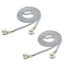 Chic Weave Waist Rope 2PCS with Artificial Pearls Laceup Waist Cord Belt for Unique Fashion Women Daily and Holiday Wear