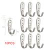 Home useful Hook Creative High quality Hot Rustproof Single hook Solid Stainless Steel Wall mounted 10PCS Coat