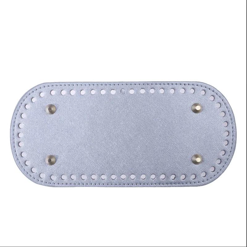 22x10cm Long Bottom for Knitted Bag PU Leather Bag Base Handmade Bottom With Holes Diy Crochet Bag Bottom Accessories