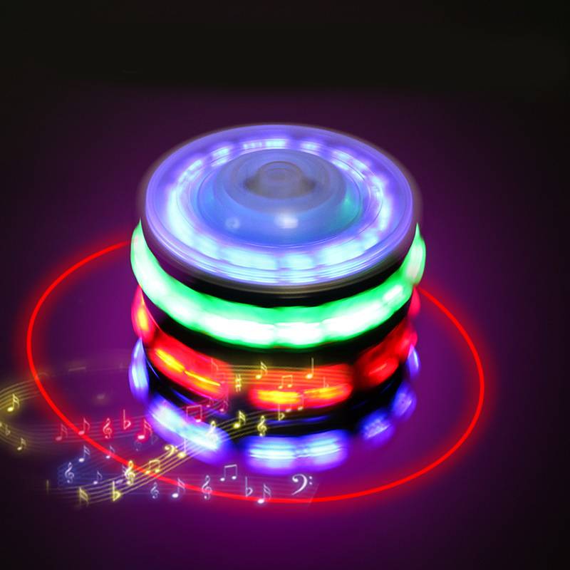Top Spinning Music Toy Gyroscope Color Conversion Flash Light Gift Children