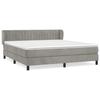 3127625 vidaXL Lit à sommier tapissier et matelas Gris clair 180x200cm Velours