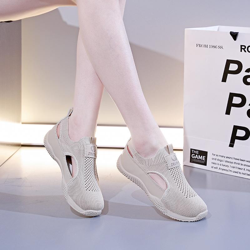 

2025 маленькие белые туфли детские летние новые корейская версия ins студентки повседневные полые универсальные летящая вязка женские туфли K1506 40 хаки