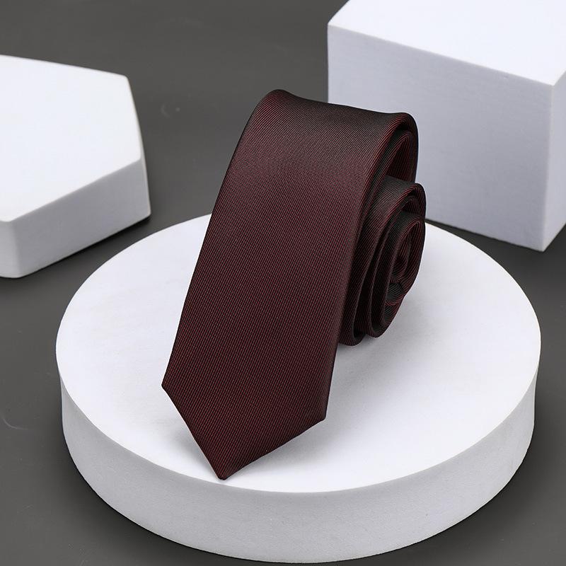 Korean Version Of Casual 5Cm Men'S And Women'S Business Dress Groom Wedding Stripe Hand Play Work Narrow Lazy Solid Color Tie