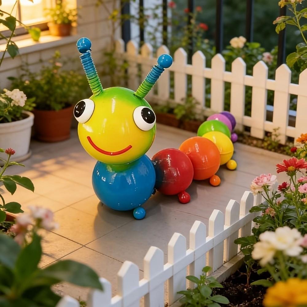 Colorful Mini Insect Model Metal Craft Caterpillar Figurine Home Decor  Bonsai Adornment