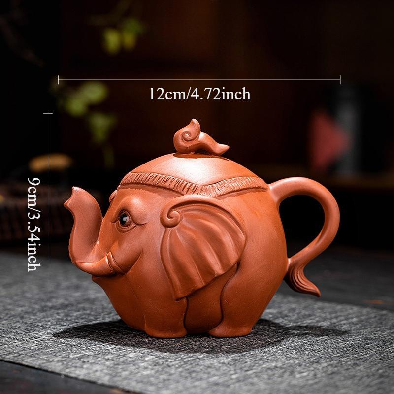

180ml Purple Sand Elephant Teapot Lucky Elephant Teapot Chinese Kung Fu Tea Set Home Creative Teapot Tea Ceremony Accessories